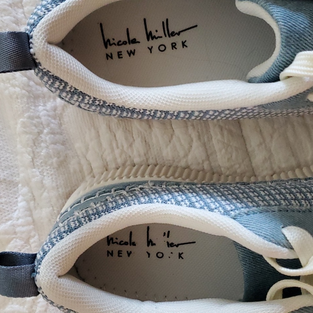 Nicole Miller Denim Sneakers NWOB - Picture 2 of 8